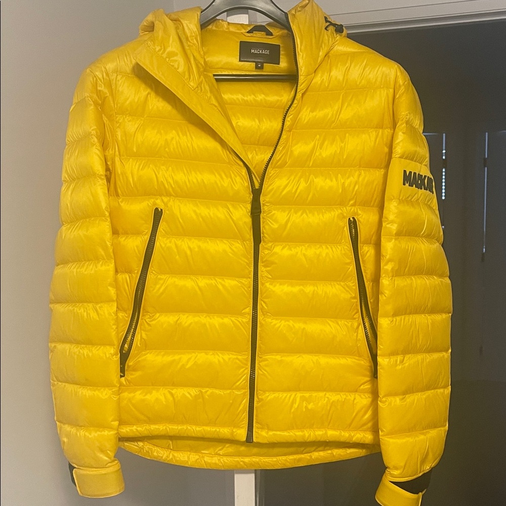 MACKAGE Men’s Yellow/Black Down Jacket